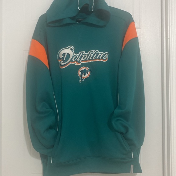 Reebok NFL Team Apparel Miami Dolphins Long Sleeve Hoodie Size Medium. - Picture 2 of 5